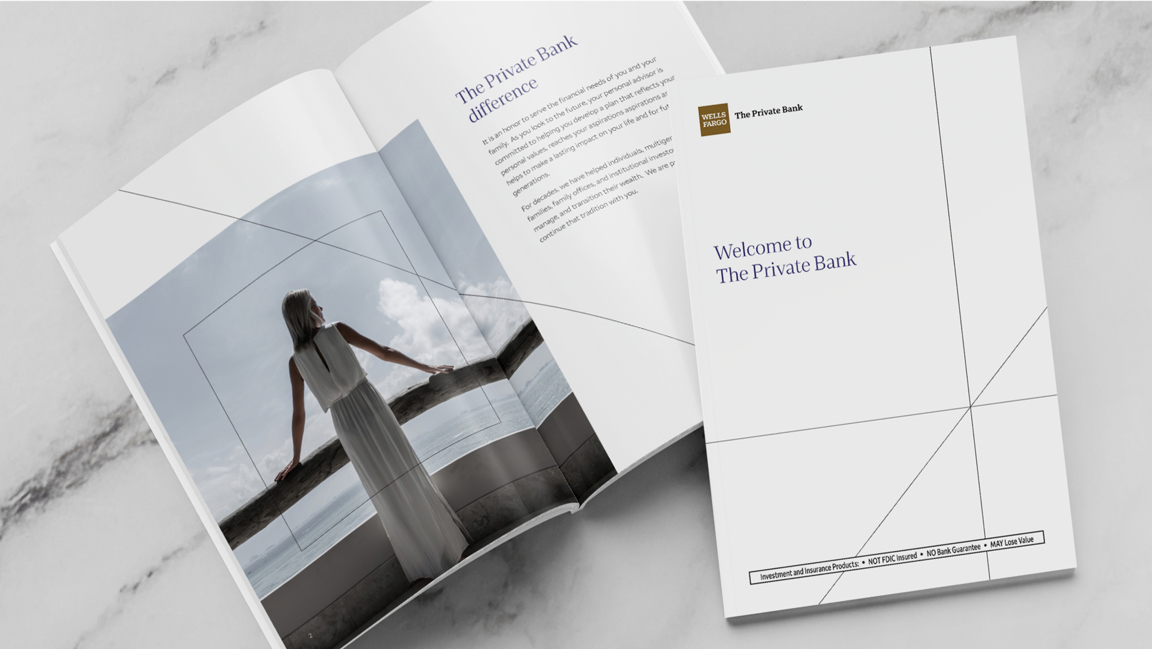 The Private Bank brochure and cover folder